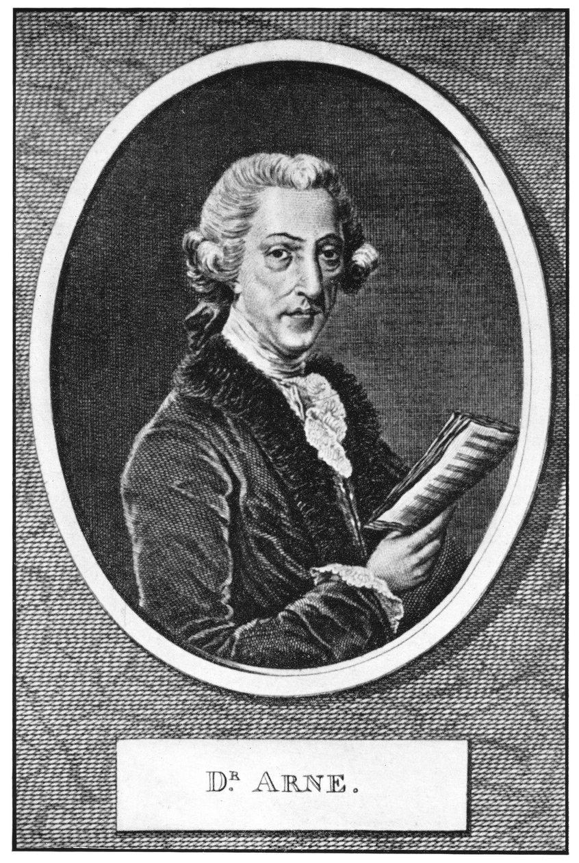 Thomas Augustine Arne 1710-1778, compositor inglês de Unbekannt