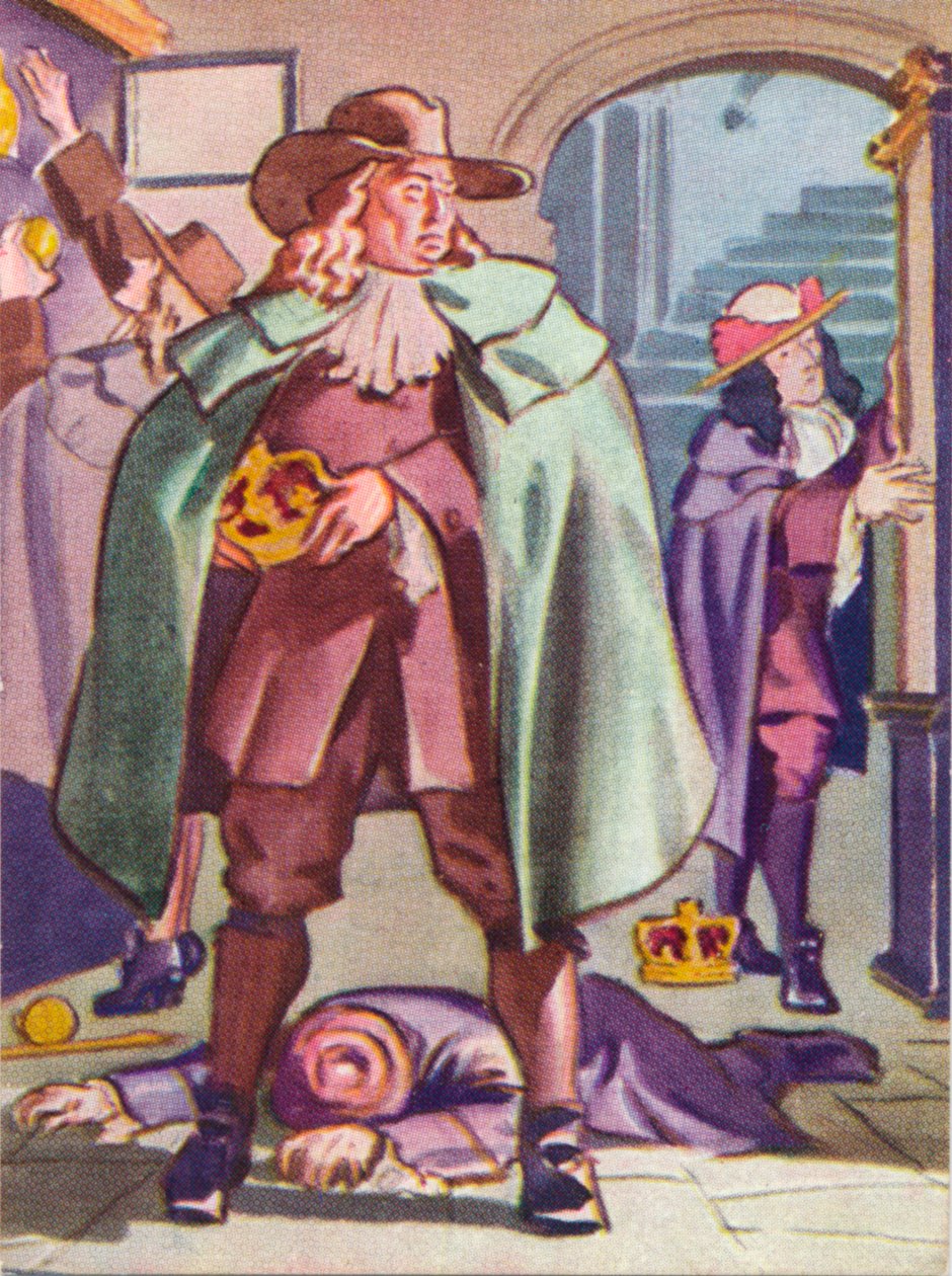 Thomas Blood tentando roubar as jóias da coroa da Torre de Londres em 1671 1937 de Unbekannt