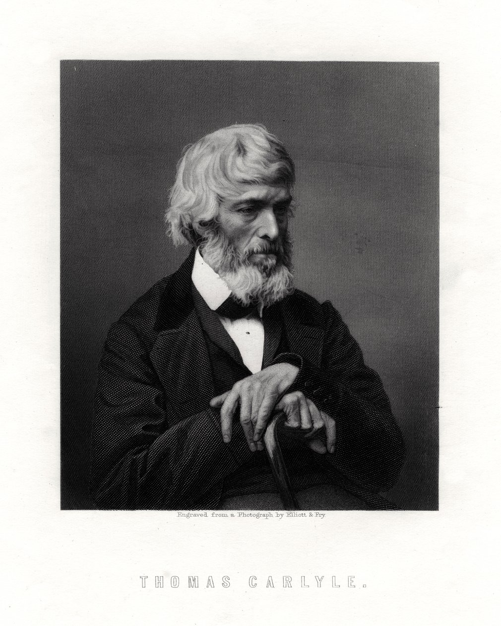 Thomas Carlyle, ensaísta, satirista e historiador escocês, meados do século XIX de Unbekannt