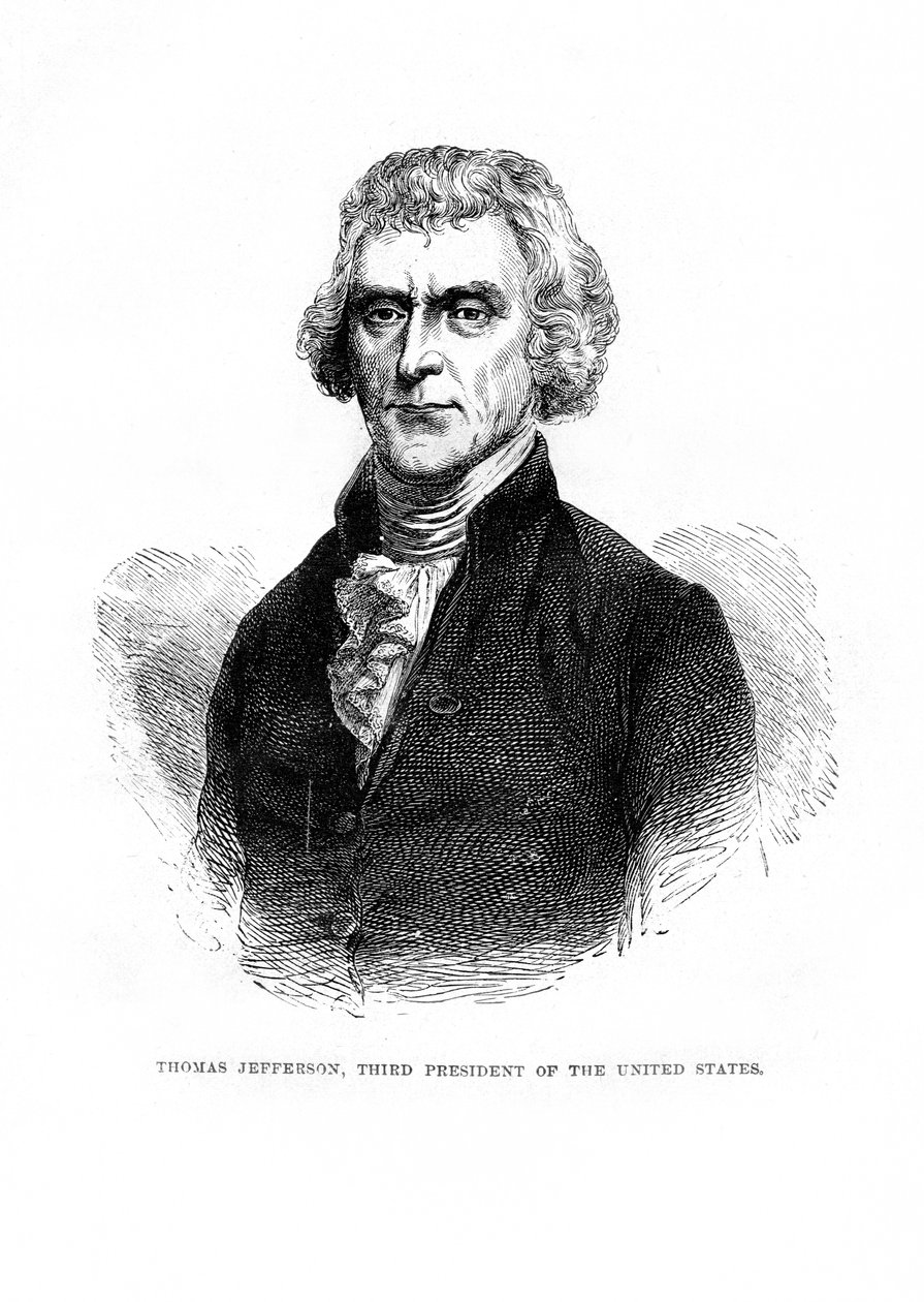Thomas Jefferson, terceiro Presidente dos Estados Unidos, 1872 de Unbekannt
