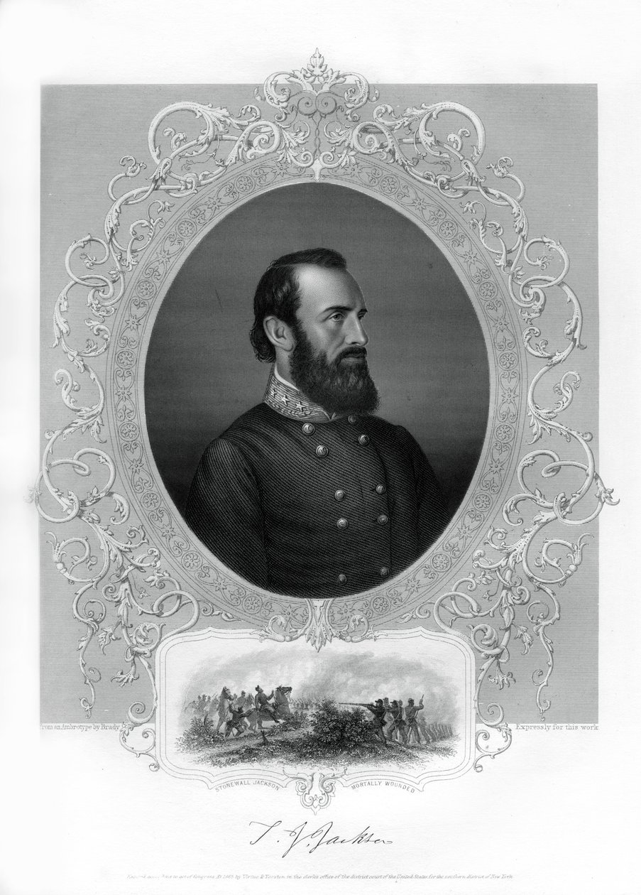 Thomas Jonathan Stonewall Jackson, general confederado durante a Guerra Civil Americana, 1862-1867 de Unbekannt