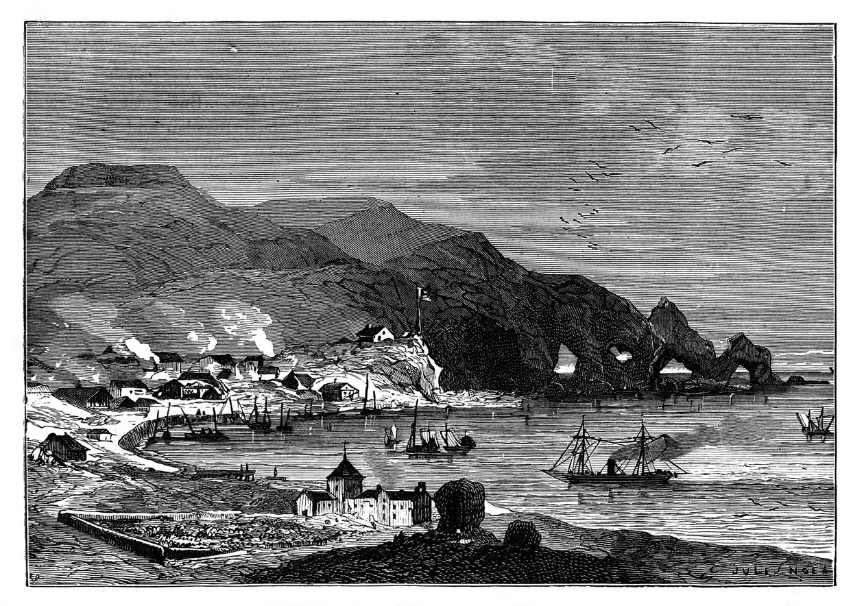 Thorshavn, capital das Ilhas Faroé, c1890 de Unbekannt