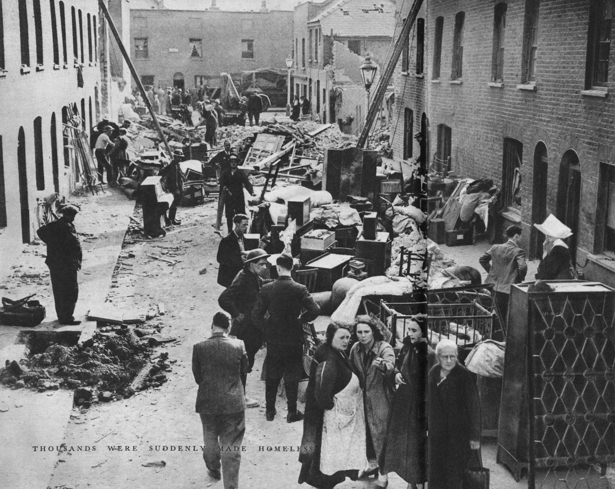 Milhares de repente ficaram desabrigados, c1940 1942 de Unbekannt