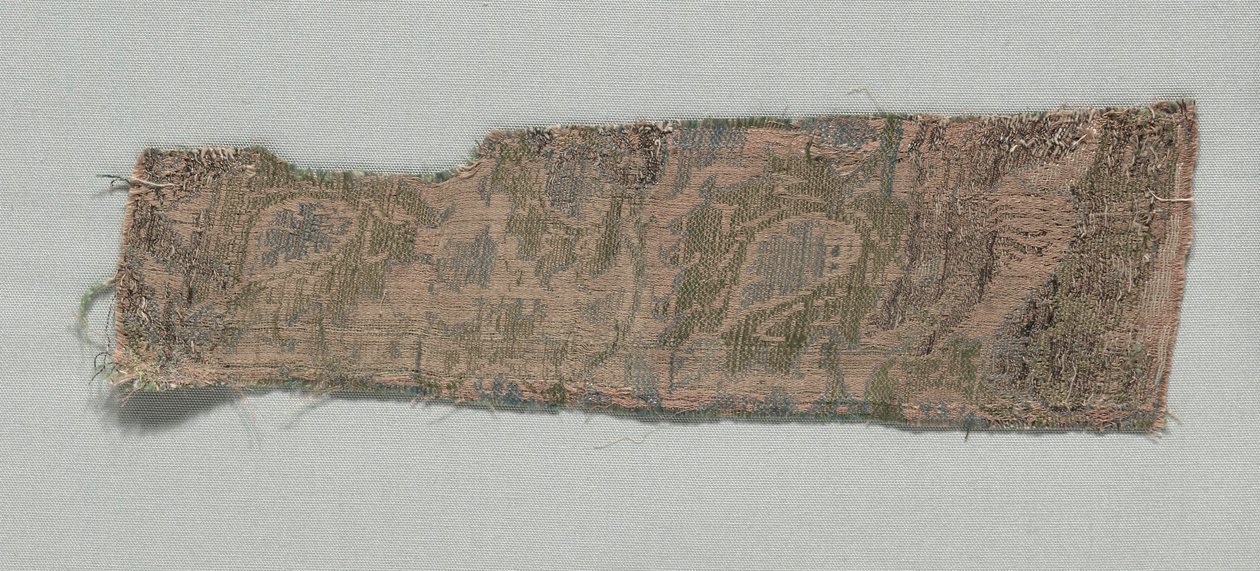 Três fragmentos de seda gótica italiana, 1350-1399. de Unbekannt