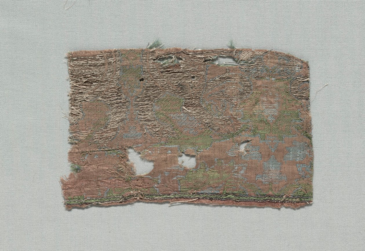 Três fragmentos de seda gótica italiana, 1350-1399. de Unbekannt
