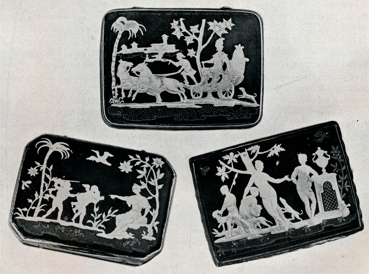 Três caixas de rapé Piqué, 1920. de Unbekannt