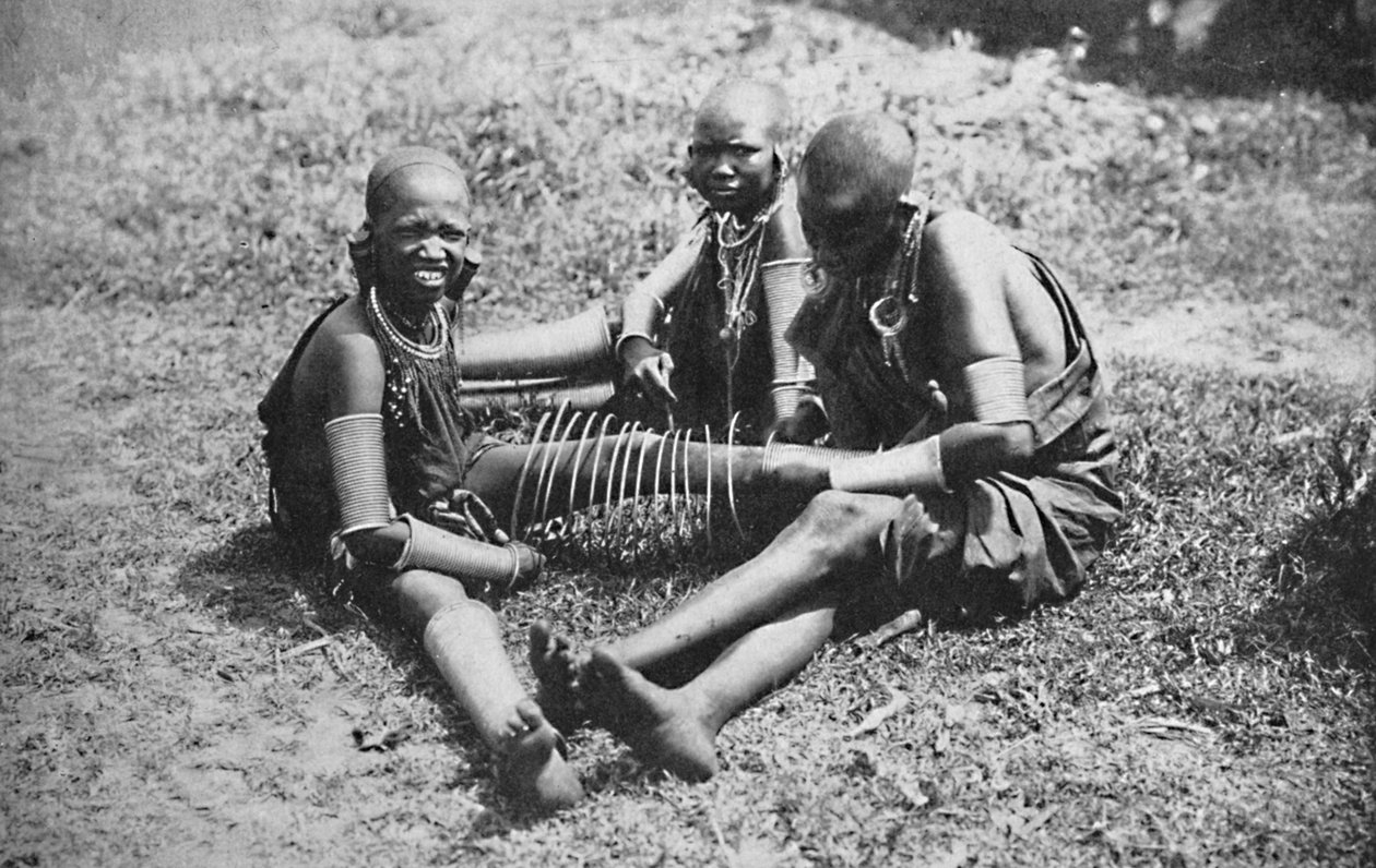 Três jovens Masai, 1912 de Unbekannt