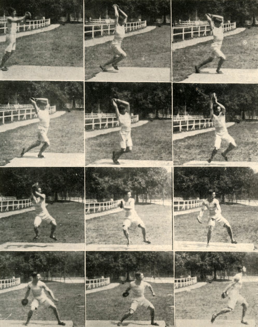 Jogando o disco sem girar, 1908. de Unbekannt