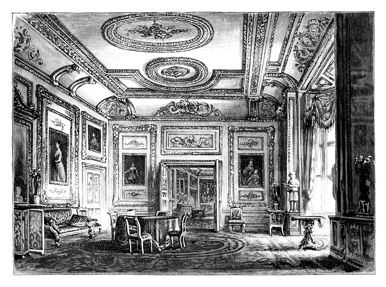 Thw branco sala de desenho, Castelo de Windsor, c1888 de Unbekannt