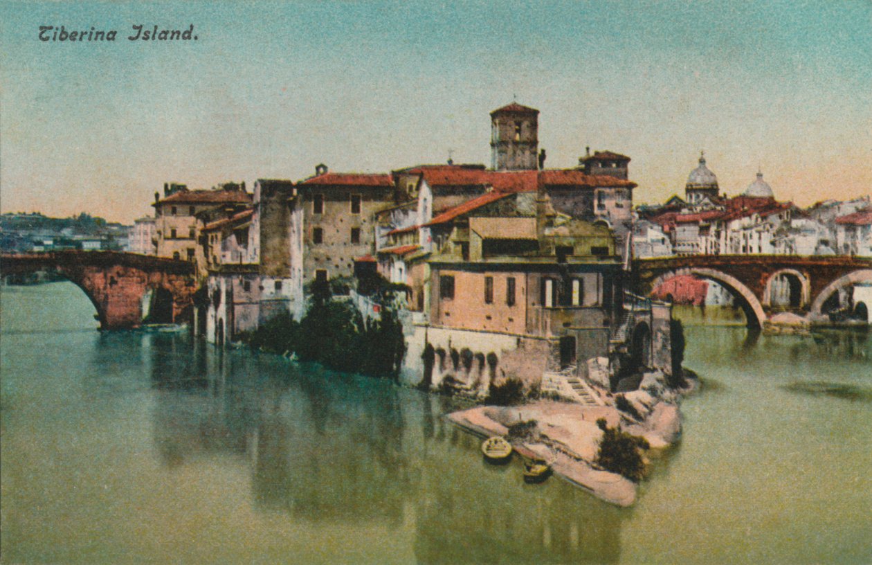 Ilha Tiberina, c1900. de Unbekannt