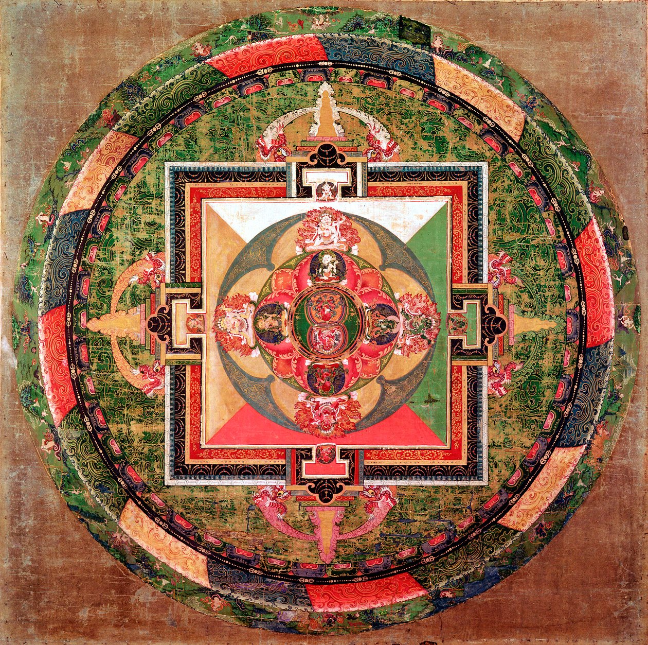 Mandala budista tibetana de Unbekannt