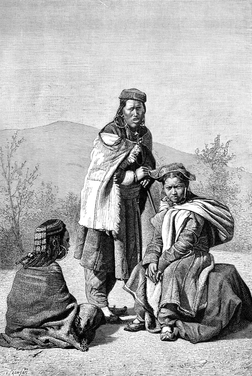 Mulheres tibetanas de Ladakh, 1895 de Unbekannt