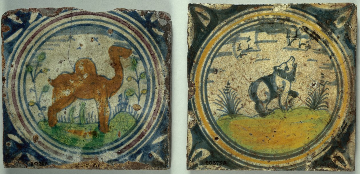 Azulejos decorados com imagens de animais de Unbekannt