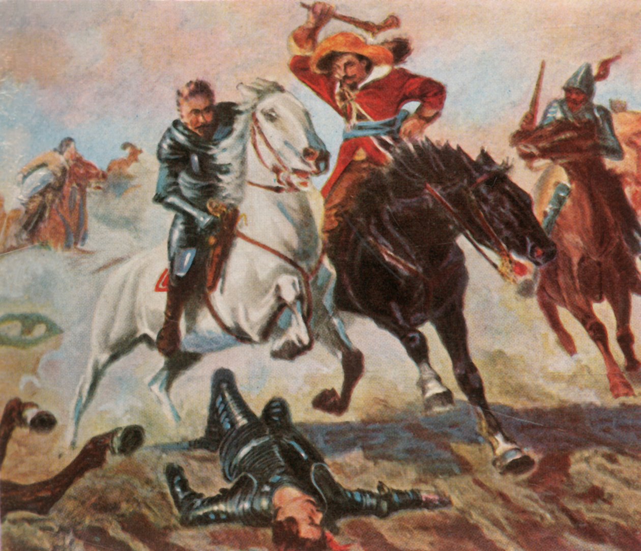 Voo de Tillys após a Batalha de Lech, 4 de abril de 1632, 1936. de Unbekannt