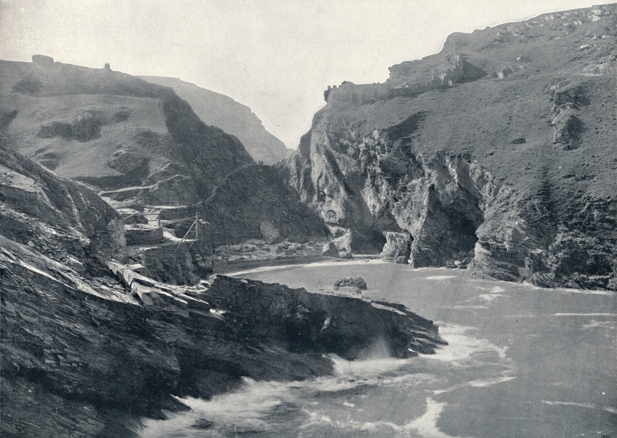 Tintagel - mostrando o rei Arthurs Castle, 1895 de Unbekannt