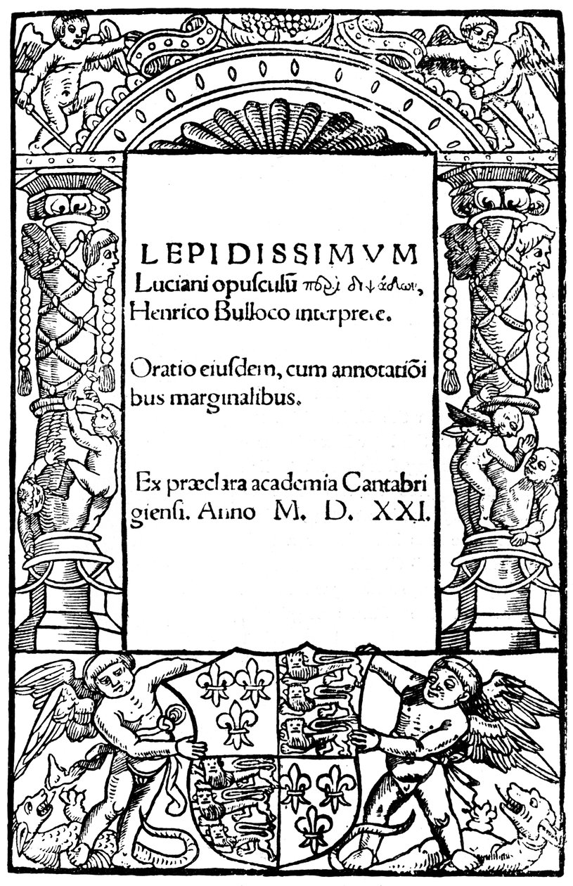 Página de rosto de Lucian, 1521, 1893 de Unbekannt