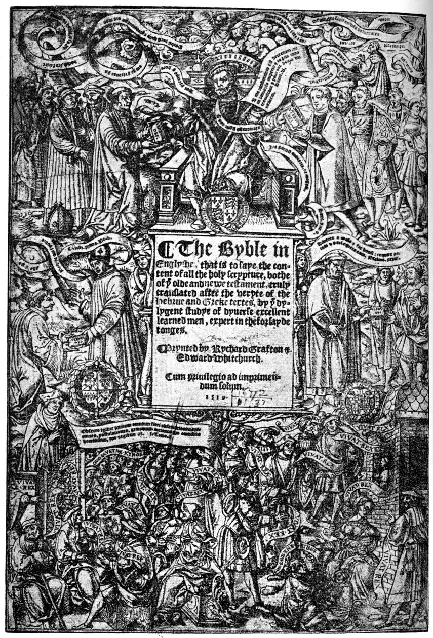 Página de rosto da Grande Bíblia, 1539, 1893 de Unbekannt