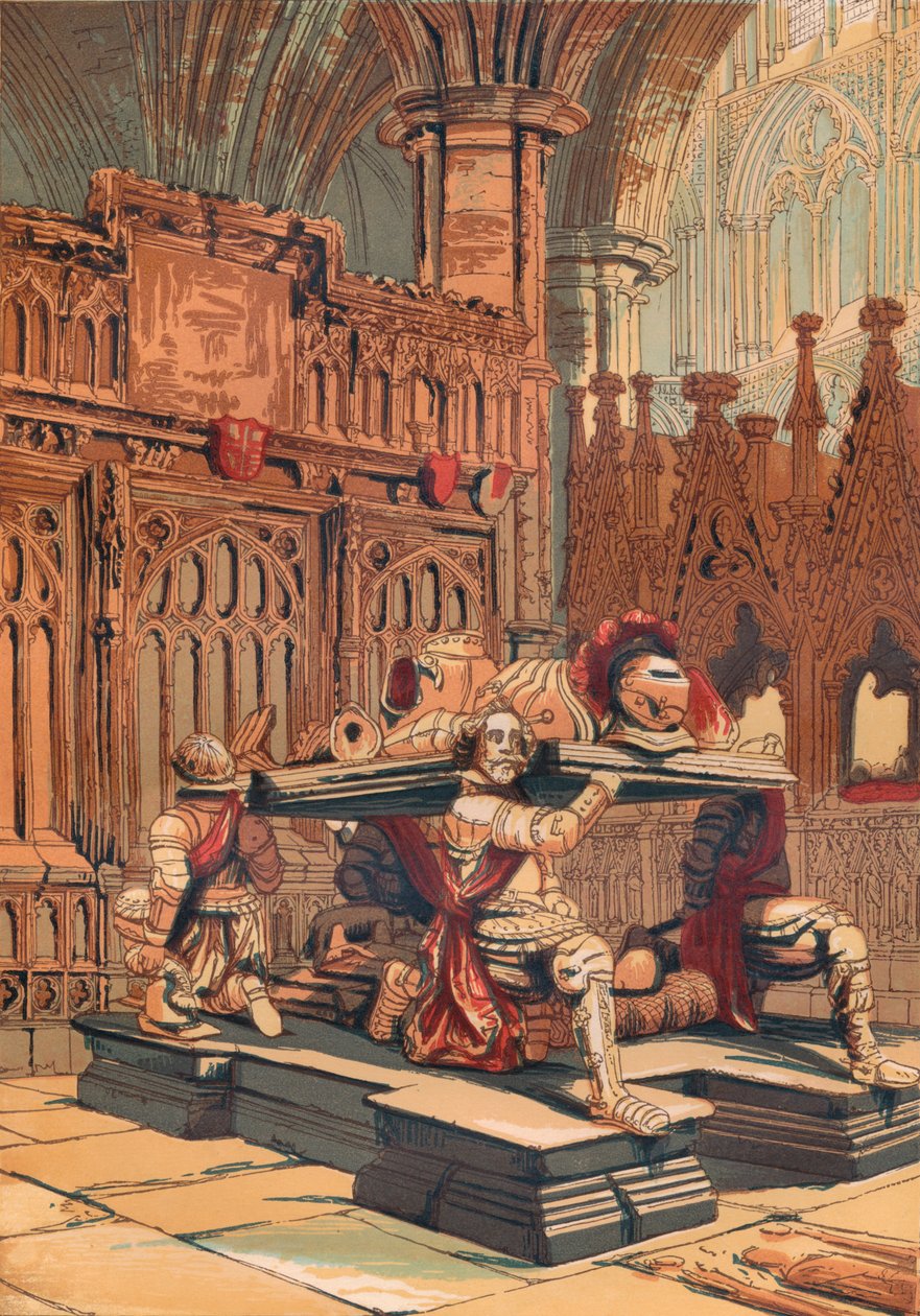 Túmulo de Sir Francis Vere na Abadia de Westminster, c1845, 1864 de Unbekannt