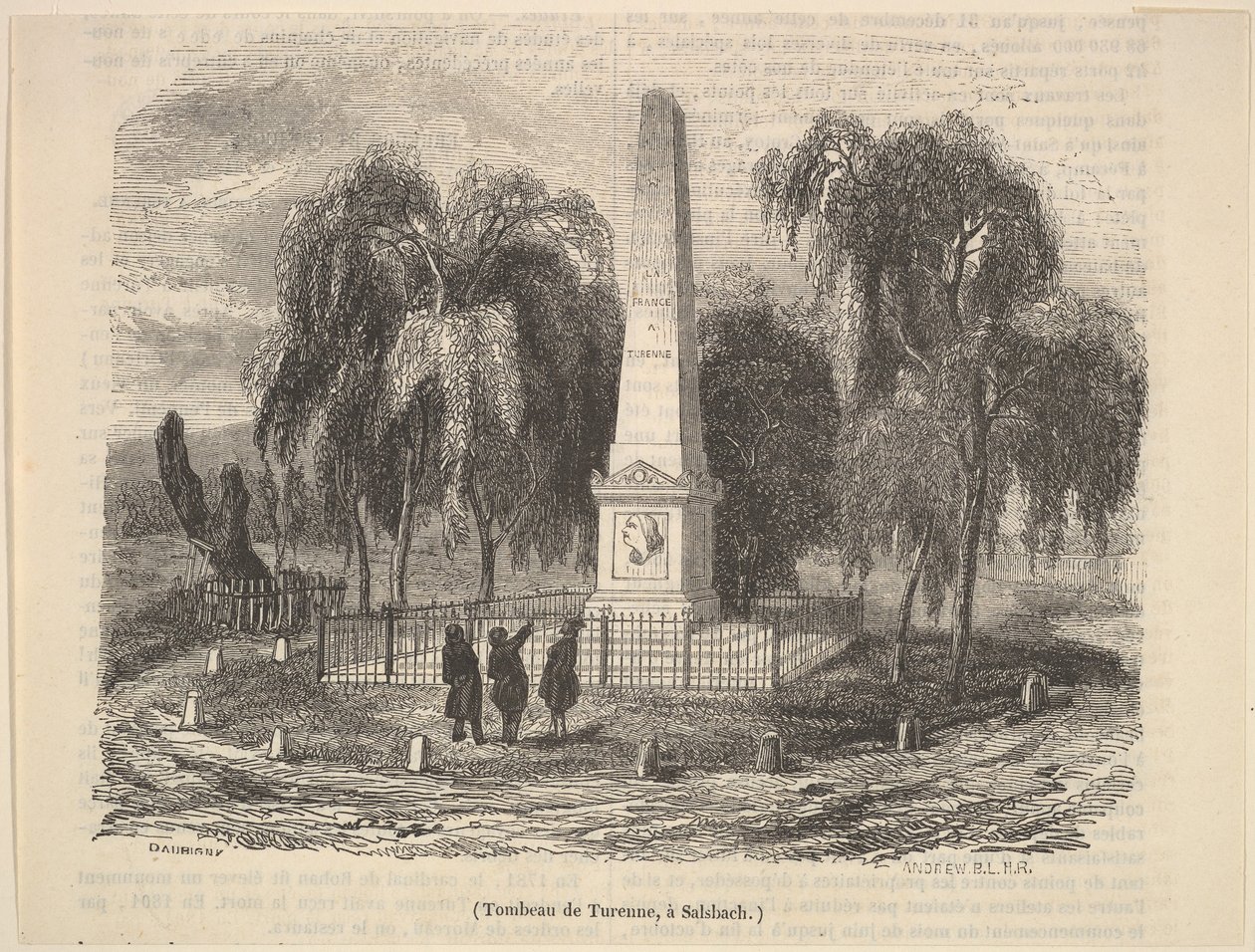Túmulo de Turenne em Salsbach, 1835-78. de Unbekannt