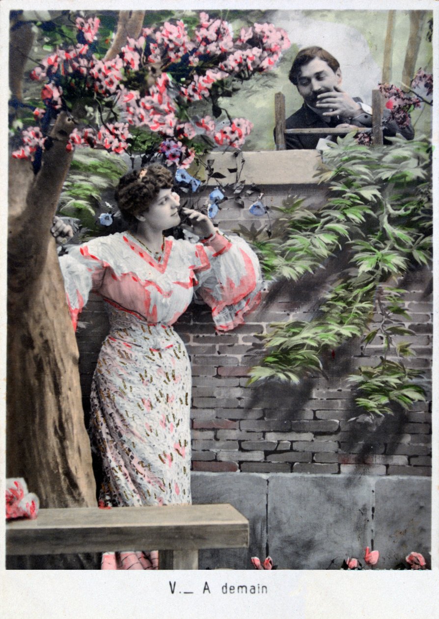 Amanhã, cartão postal vintage francês, c1900 de Unbekannt