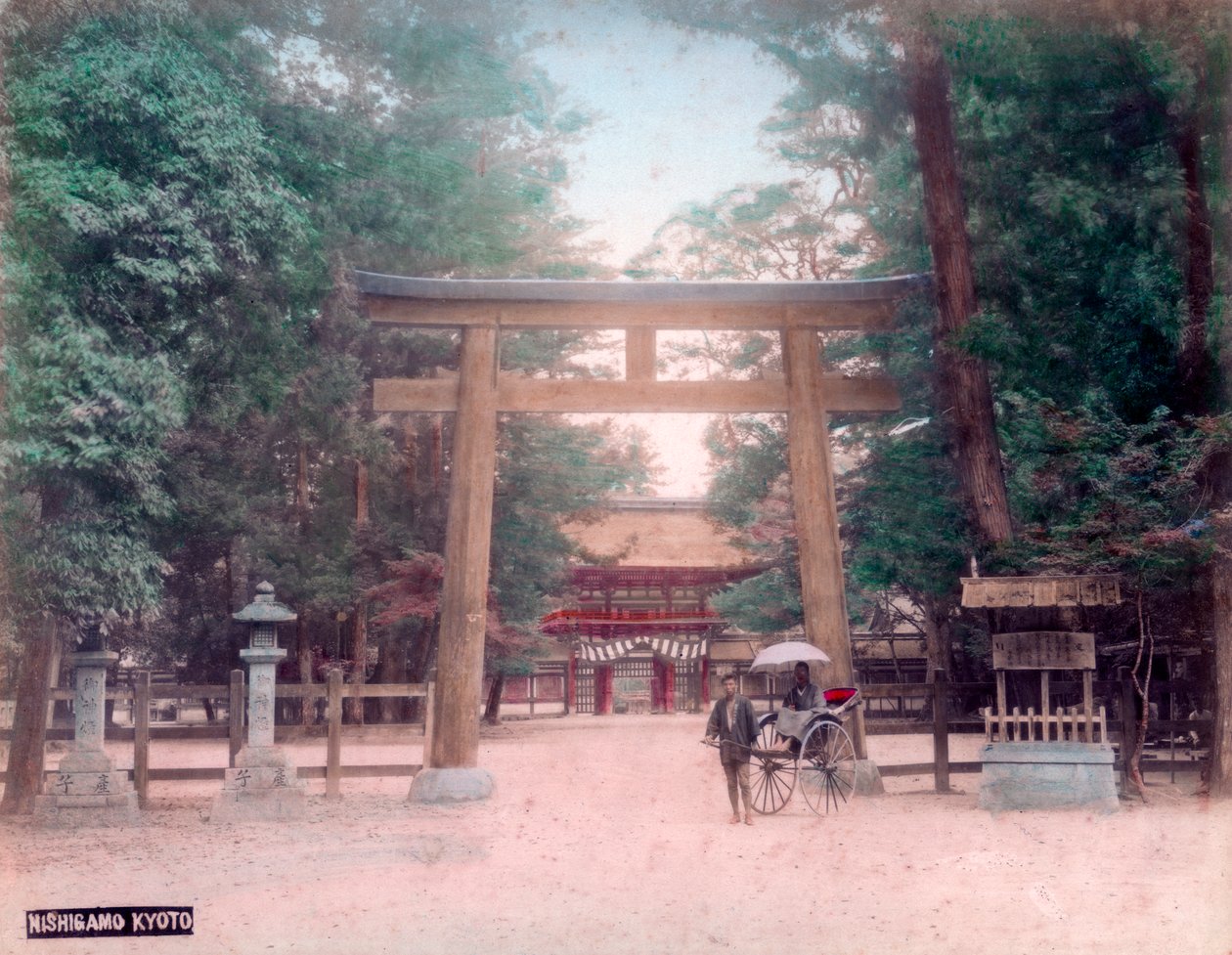 Torii, portão do santuário, Nishigamo, Kyoto, Japão de Unbekannt