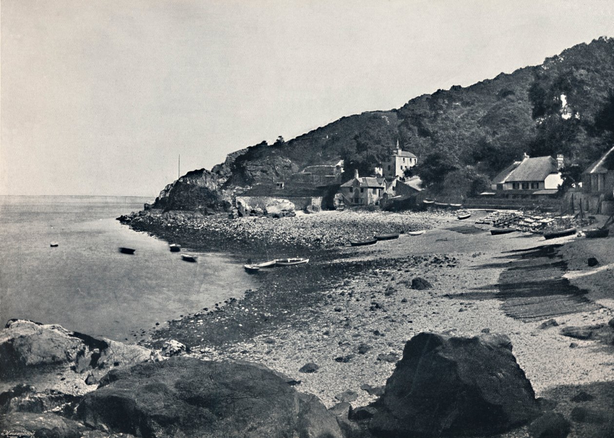 Torquay - a praia, Babbicombe, 1895 de Unbekannt
