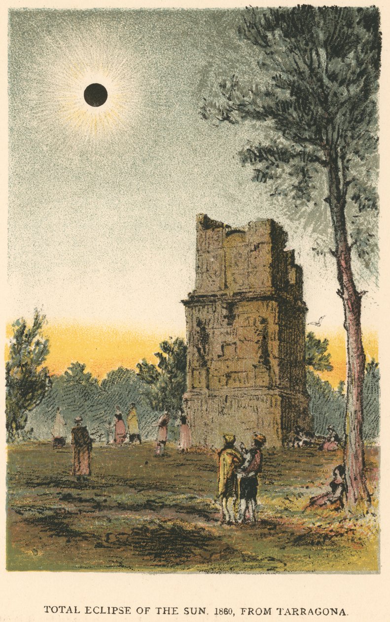 Eclipse solar total de 1860 observado em Tarragona, Espanha, 1884 de Unbekannt