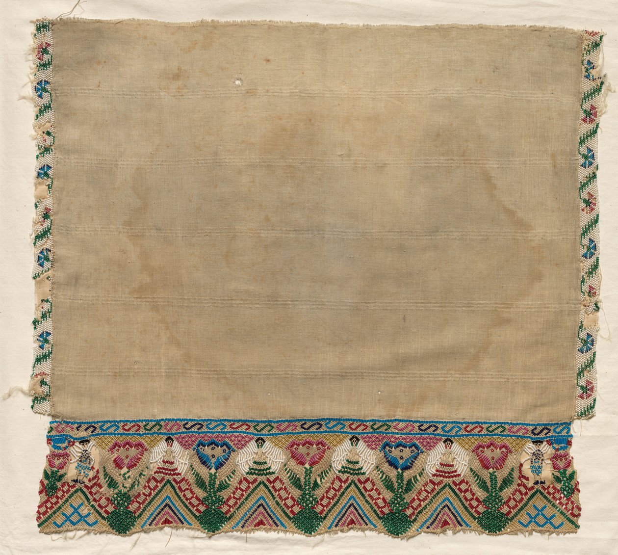 Toalha final com bordas frisadas, início de 1800. de Unbekannt