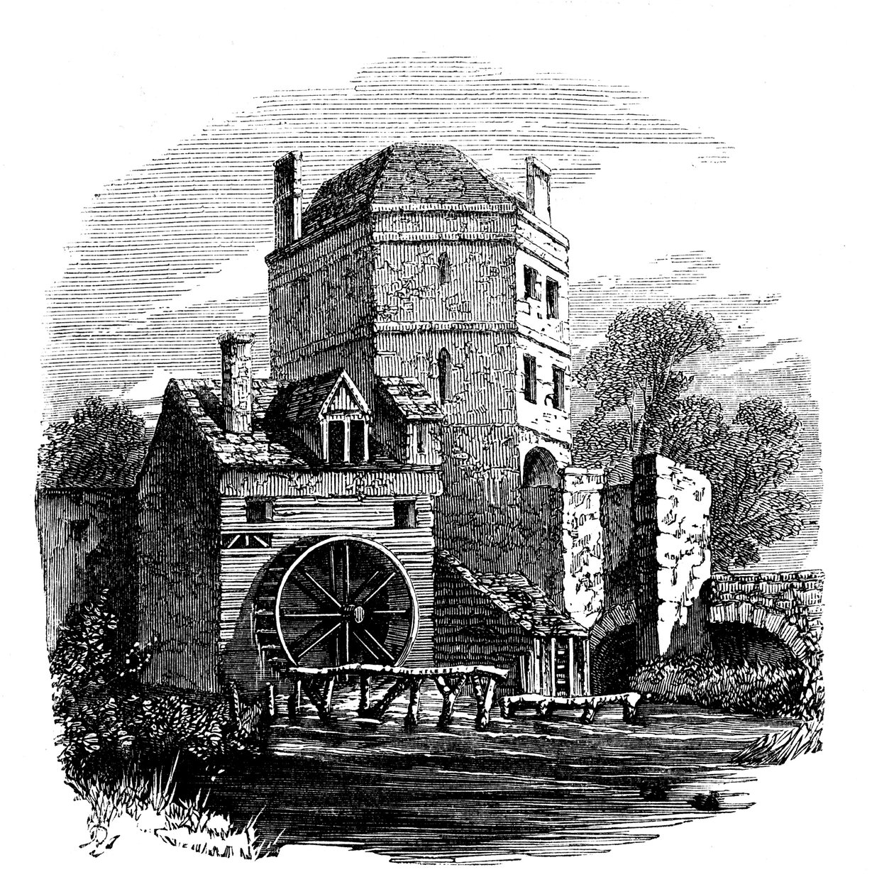 Torre do convento franciscano, Oxford, c1860 de Unbekannt