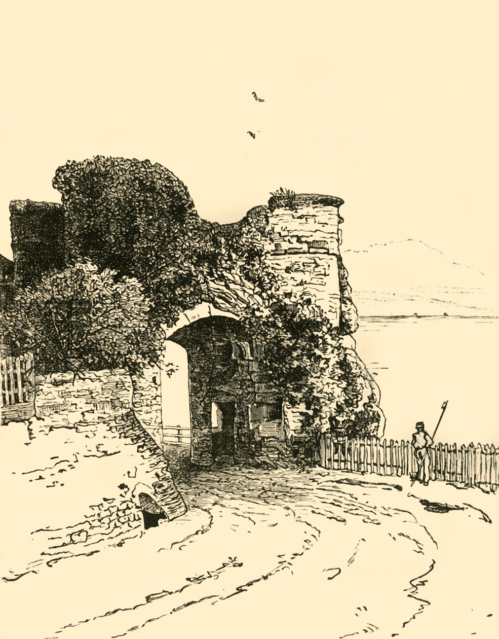 Portão da cidade, Winchelsea, 1898. de Unbekannt
