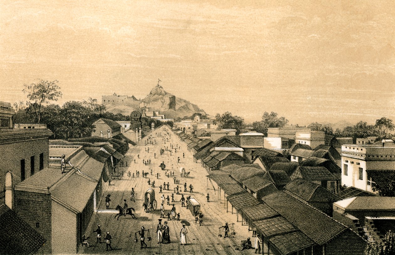 Cidade e forte de Trichinopoly, Índia, 1847 de Unbekannt
