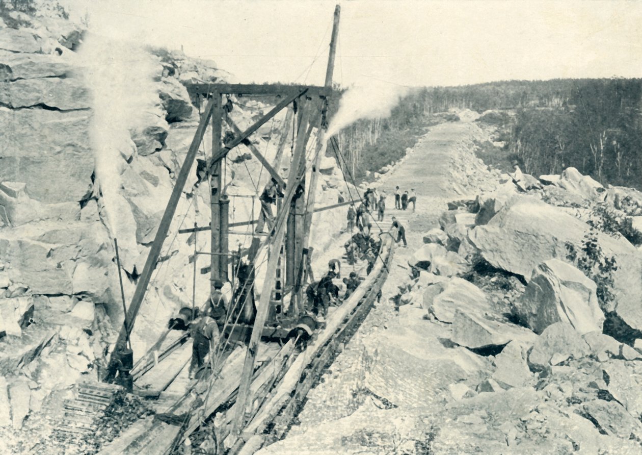 Máquina de colocação de esteiras, 1922. de Unbekannt