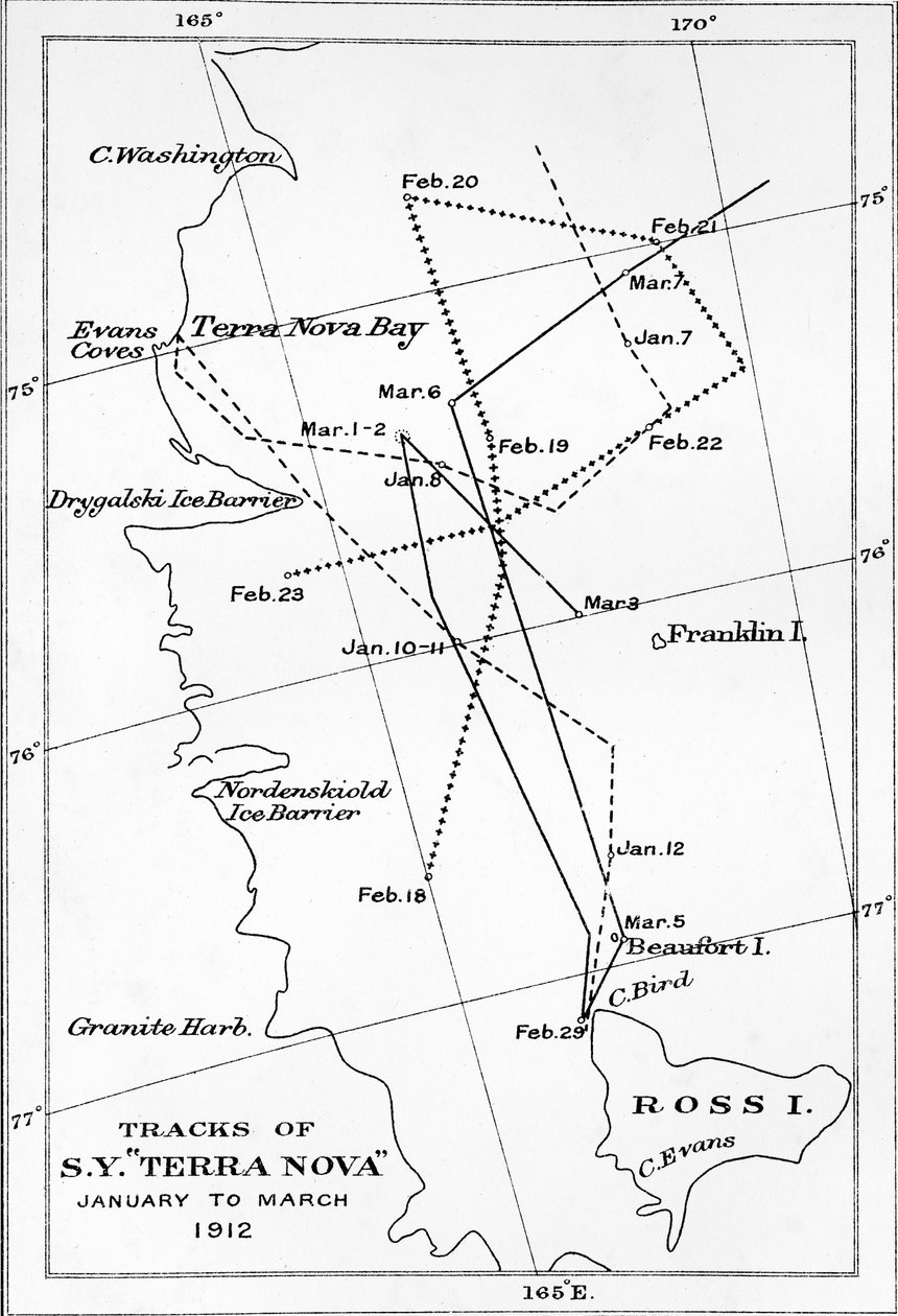 Trilhas do SY Terra Nova - janeiro a março de 1912, 1913 de Unbekannt