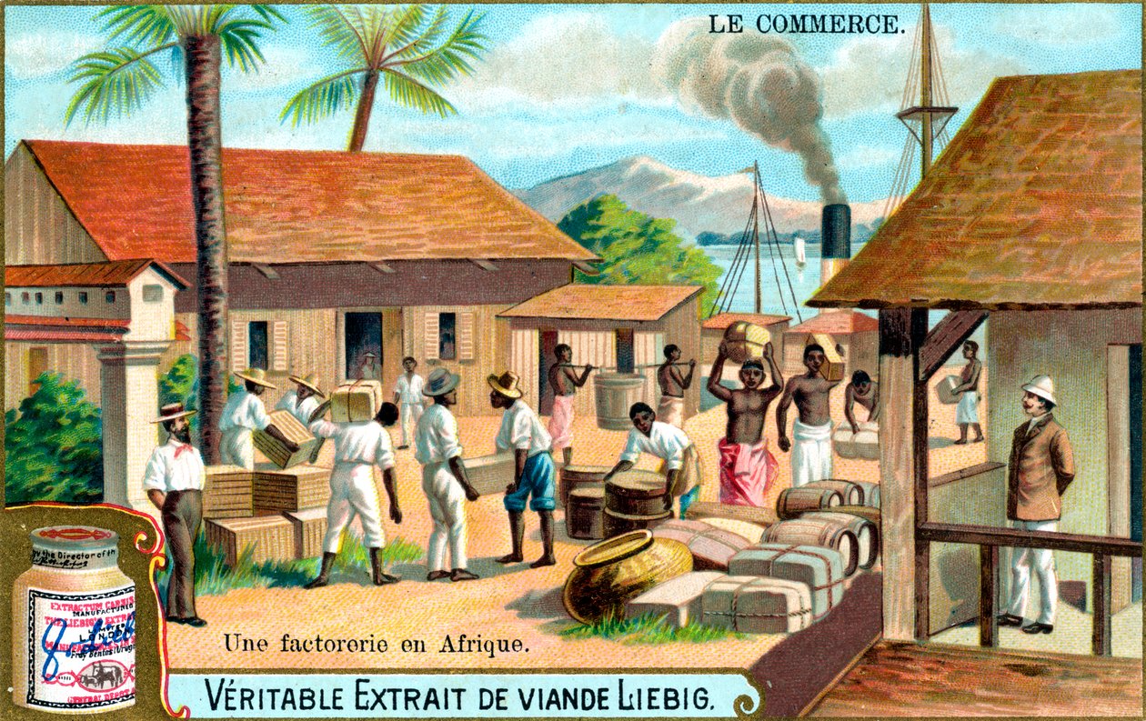 Comércio: posto comercial na África, c1900 de Unbekannt