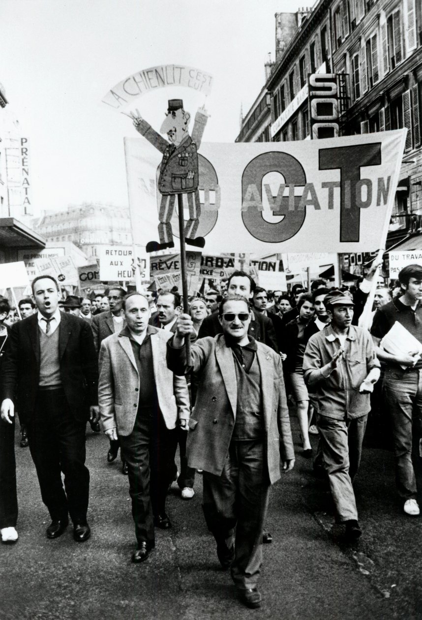 Marcha sindical, Paris, 1968. de Unbekannt