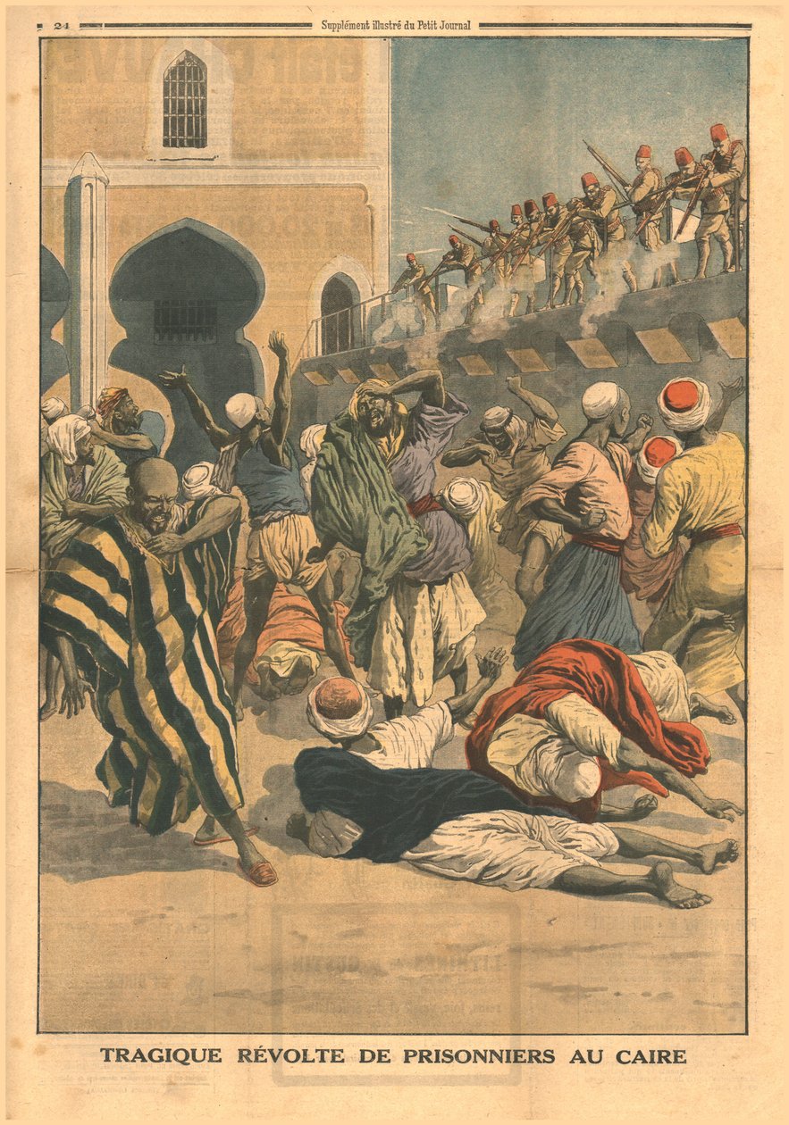 Rebelião trágica de prisioneiros no Cairo, 1914. de Unbekannt