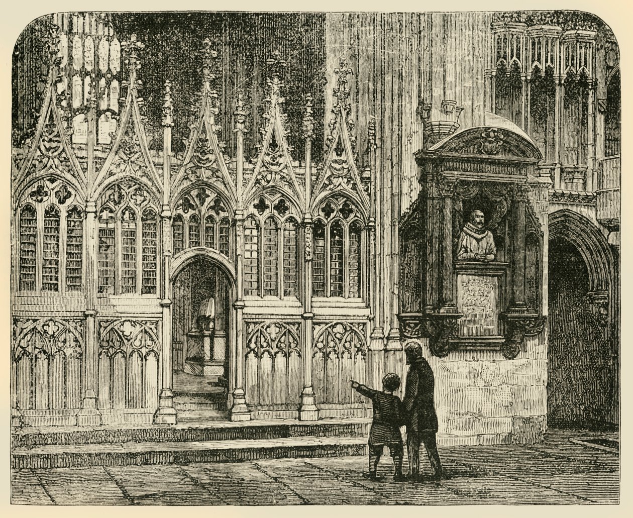 Transepto do martírio, Catedral de Canterbury, 1890. de Unbekannt
