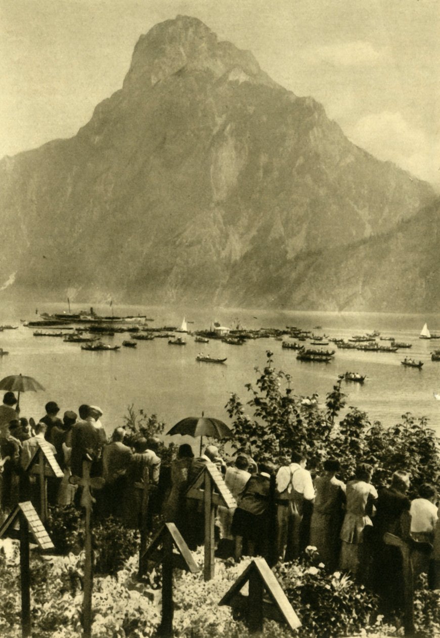 Traunstein e Traunsee, Alta Áustria, c1935. de Unbekannt