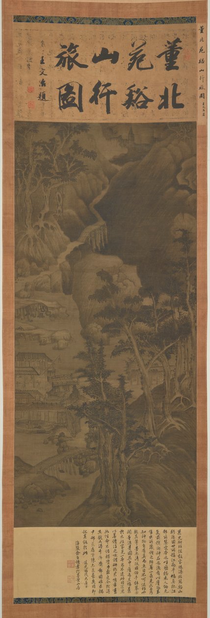 Viajantes entre montanhas e córregos, dinastia Ming, 1368-1644. de Unbekannt