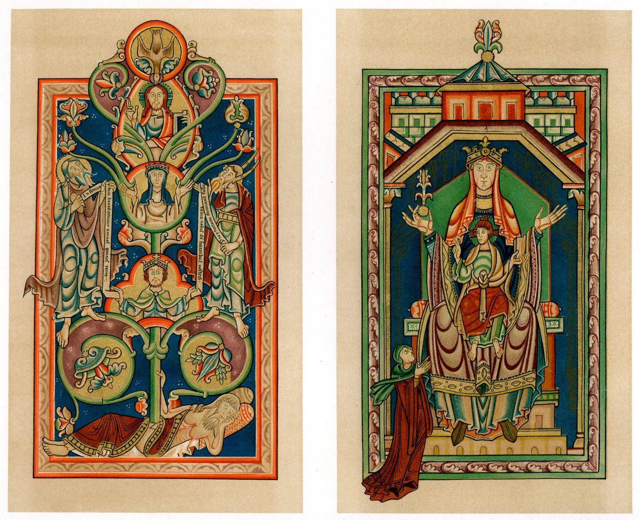 Árvore de Jessé, Virgem e Criança entronizada, c1130-1140 de Unbekannt