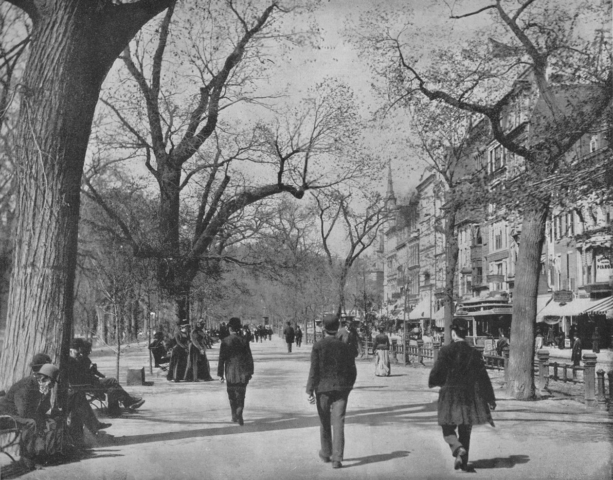 Rua de Tremont e terra comum, Boston, c1897. de Unbekannt