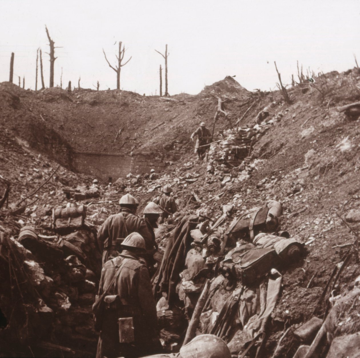 Trincheiras, Fort Vaux, norte da França, c1914-c1918 de Unbekannt