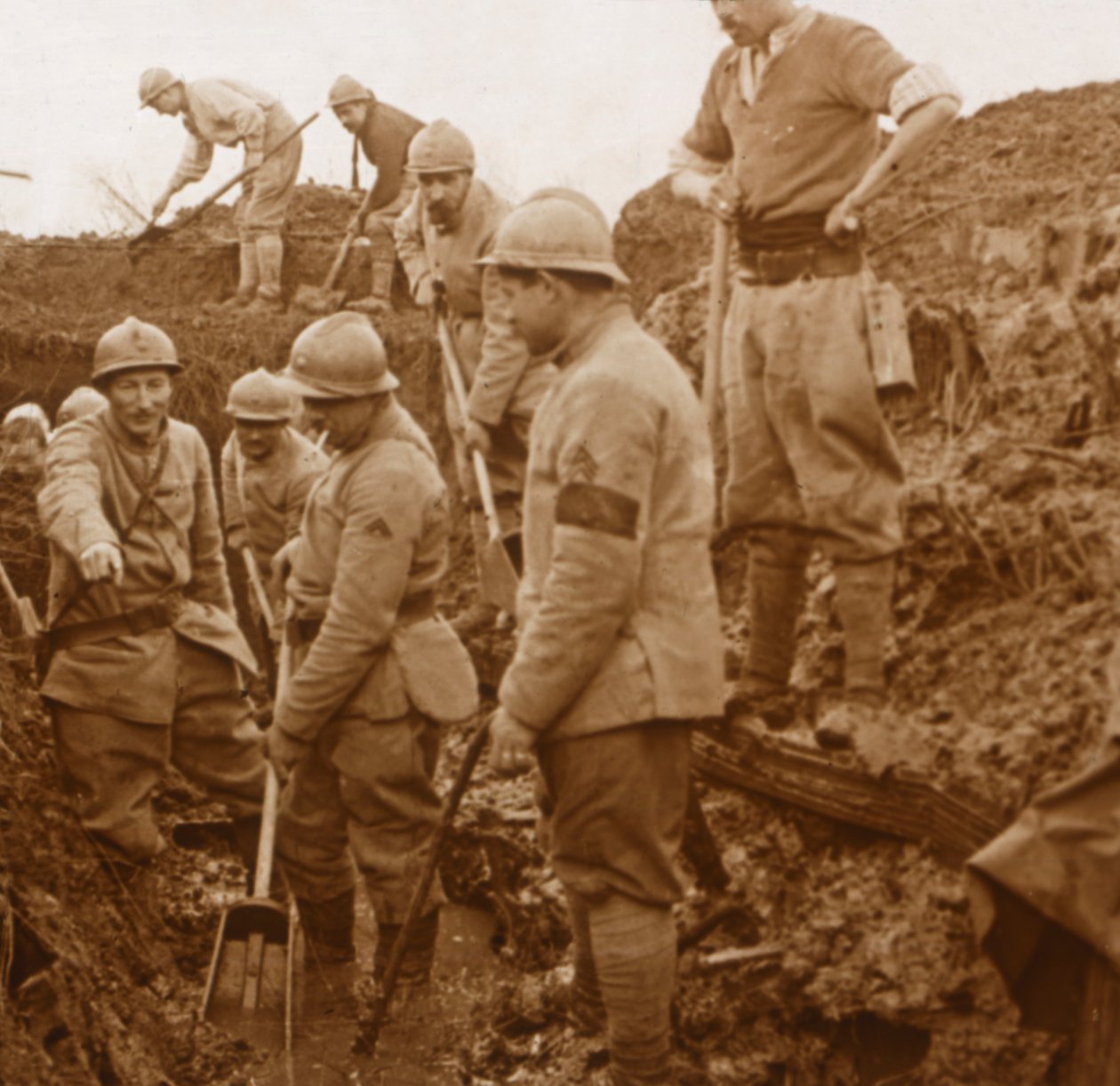 Trincheiras, Quennevières, norte da França, c1914-c1918 de Unbekannt