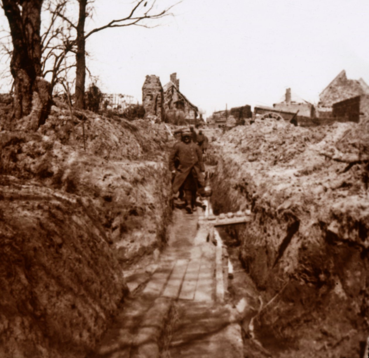 Trincheiras, Somme, norte da França, c1914-c1918 de Unbekannt