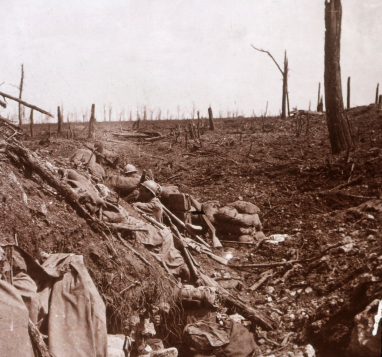 Trincheiras, Vaux, norte da França, c1914-c1918 de Unbekannt