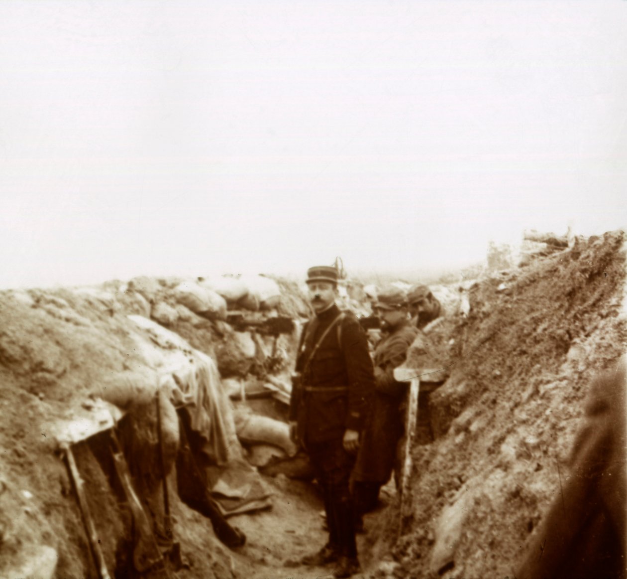 Trincheiras em Champagne, norte da França, c1914-c1918 de Unbekannt