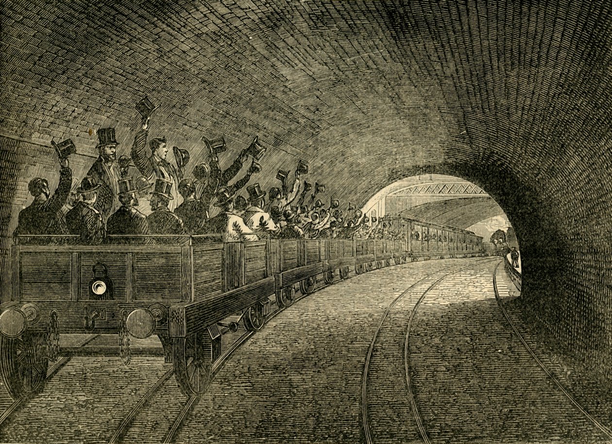 Viagem experimental na estrada de ferro subterrânea, 1863, c1876. de Unbekannt