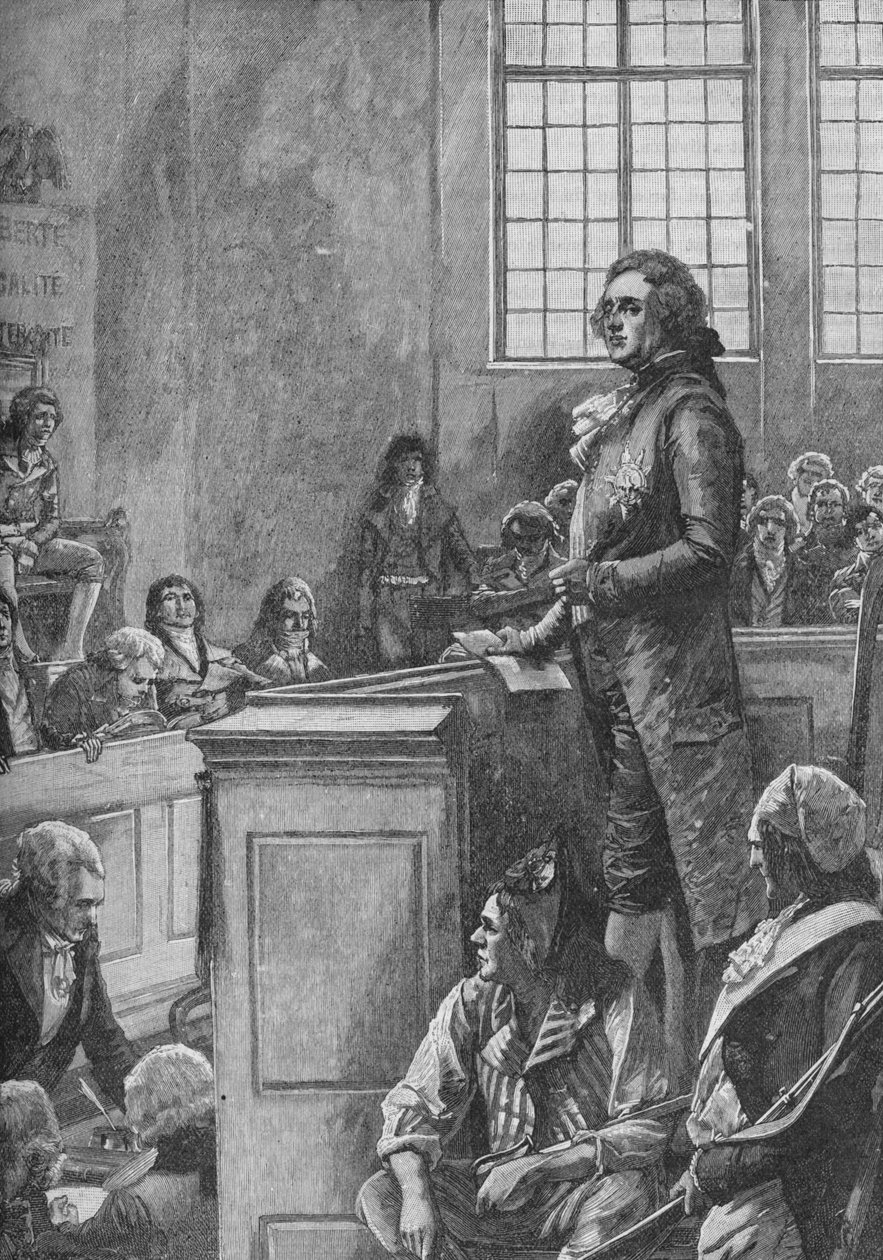 Julgamento de Luís XVI da França, 1792 1905. de Unbekannt