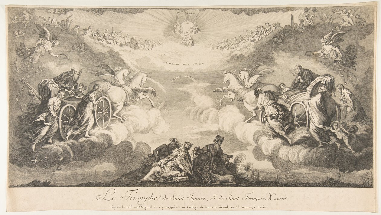 Triunfo de São Inácio e São Francisco Xavier O Triunfo de São Ignácio et ..., século XVII. de Unbekannt