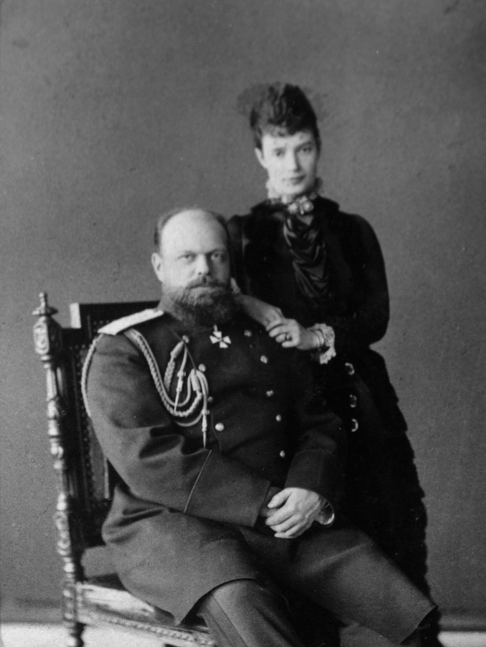 O czar Alexandre III e a czarina Maria Fyodorovna da Rússia, década de 1880 de Unbekannt
